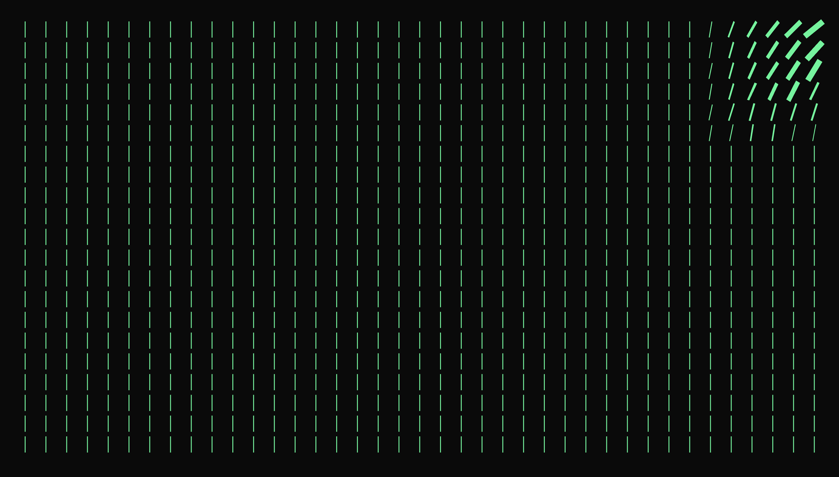 Abstract concept art: matrix of varying rectangles